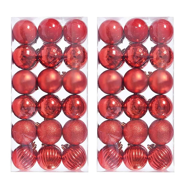 Fiudx 72 Bolas de Navidad para Árbol de Navidad, Adornos Colgantes para Fiestas En Casa, Decoración de 3 Cm