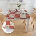 thumbnail image 2 of HAOXIT   Rectangle Tablecloth, Vinyl Tablecloth with Flannel Backing Waterproof Table Cloth, Spill Proof Picnic Table Cover for Outdoor/Indoor/Camping/Dining(Red Plaid) 36*36, 2 of 8