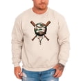 thumbnail image 6 of Camo Baseball Unisex Sweatshirt Camouflage Sports Pride Pullover for Adults, Teens & Kids Sand Sweatshirt Adult Large, 6 of 7