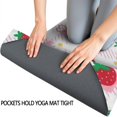 thumbnail image 3 of Strawberry Plants Fruit Heart Daisy Checkered Hot Yoga Mat Towel Non Slip for Hot Yoga - Quick-Drying Yoga Mat Cover with 4 Corner Pockets with Travel Bag - Hot Yoga Towel Non Slip 74"x26", 3 of 6