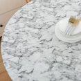 thumbnail image 3 of Vinyl Fitted Tablecloth with Flannel Backing Elastic Table Cloth Waterproof Oil-Proof Plastic Table Cover Best for Up to 42" x 60", 3 of 6