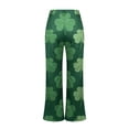 thumbnail image 4 of Plus Size Clothes for Women Four Wide Leg Pants for Women High Waisted Flower Patterned Pants Lightweight and Loose Casual Colorful Pants, 4 of 5