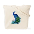 thumbnail image 2 of CafePress - Beautiful Blue Peacock Tote Bag - Unisex Canvas Tote Bag, Beige, 1-Piece, 2 of 8
