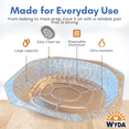 thumbnail image 3 of Wyda Pans Collection 17.44" x 13.77" Oval Disposable Aluminum Roasting Pans, Set of 10, 3 of 12