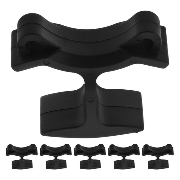 STRANDCHIC Portable Whistle Finger Clamp PVC Black 6PCS