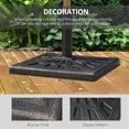 thumbnail image 4 of Outsunny Base de Parasol de Patio Carrée de 33 Lb, Support de Parasol d'Extérieur en Résine, Support de Parasol de Marché pour Terrasse, Bronze, 4 of 10