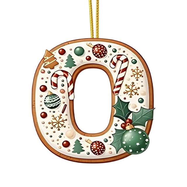 Manualidades decorativas para fiestas, decoración para árbol de Navidad, colgante de acrílico 2D con 26 letras, decoración navideña colgante, manualidades DIY, decoración navideña para el hogar, decor