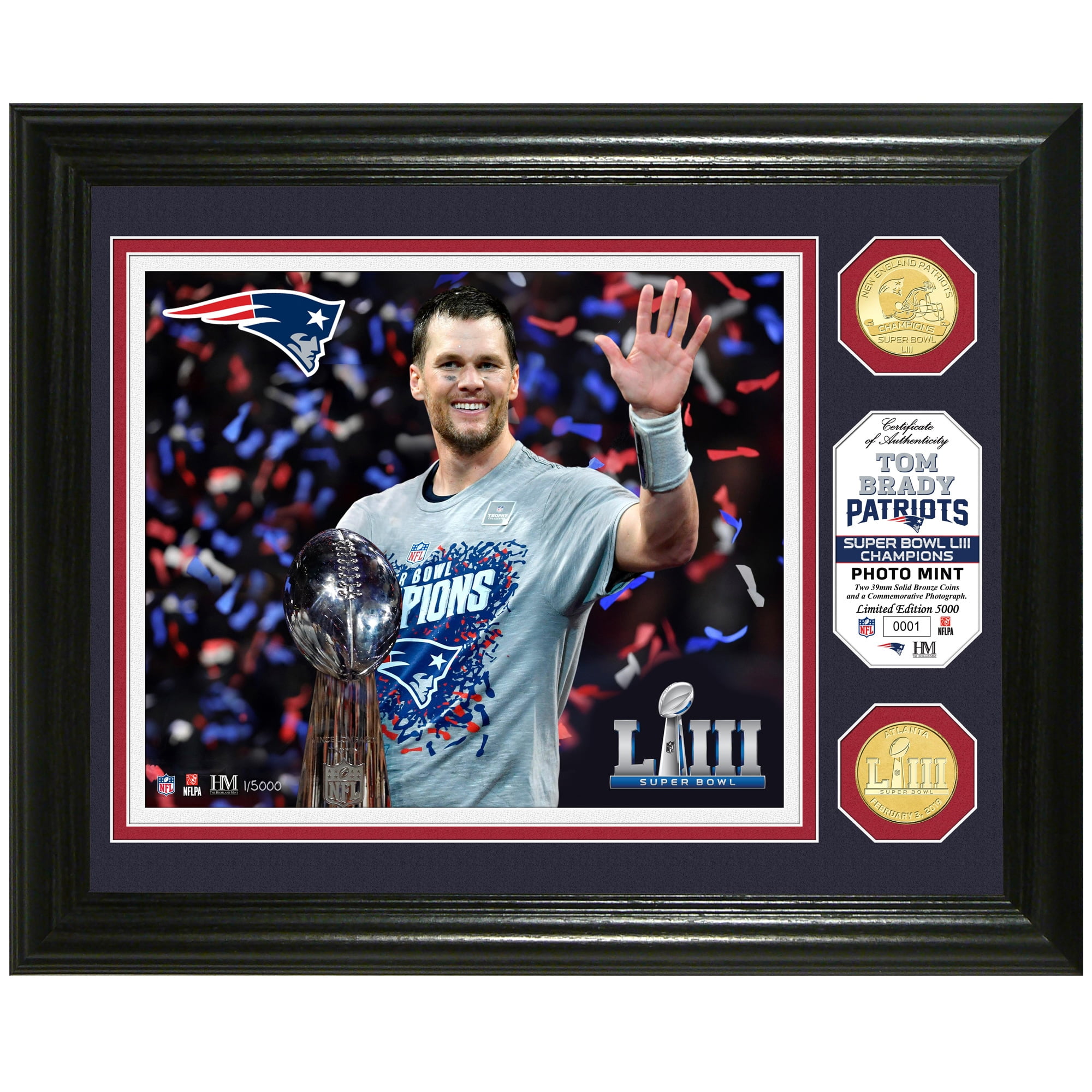 Tom Brady New England Patriots Highland Mint Super Bowl LIII Champions