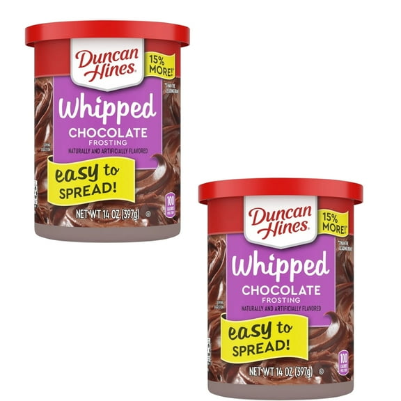 ( 2 Pack ) Duncan Hines Whipped Frosting, Chocolate 14 Oz