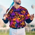 thumbnail image 6 of Balery Skull Baseball Jersey for Men Casual Button Down Shirts Short Sleeve Active Team Sports Uniform-X-Large, 6 of 9