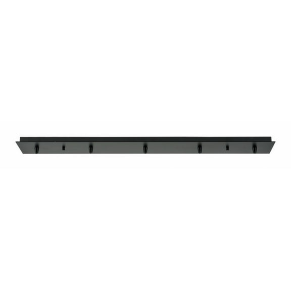 125-BK-Innovations Lighting-Custom Cord - 36 Inch 5 Light Rectangular Multi Port Canopy  Matte Black