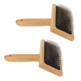 thumbnail image 3 of Pet Grooming Slicker Brush, Ergonomic Bamboo Reasonable Bend Remove Knots 2Pcs Pet Slicker Brush  for Cats, 3 of 8