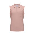 thumbnail image 2 of LIBRCLO Sleeveless Polo Shirts for Men, Classic Solid Color Tank Tops Work Casual Golf Summer Tank Tops Pink L, 2 of 6