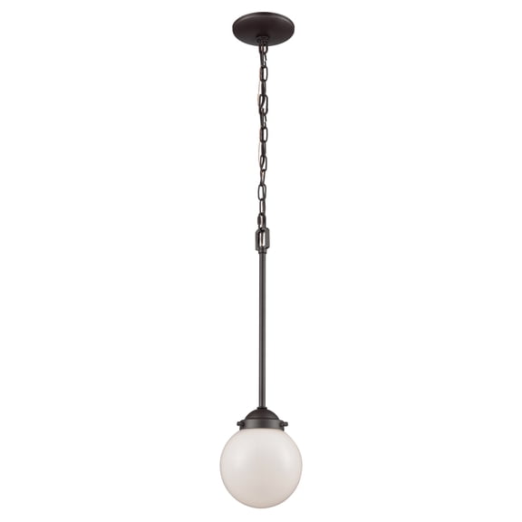 Atlas Lighting and Home 1-Light Hanging Mini Ceiling Pendant Light with Glass Globe Shade - 7" - Oil