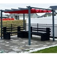 thumbnail image 3 of PURPLE LEAF Pergola 10' X 12' Outdoor Retractable Pergola with Sun Shade Canopy Patio Metal Grape Trellis Pergola Grill Shelter Pergola for Porch Garden Yard, Terra, 3 of 13