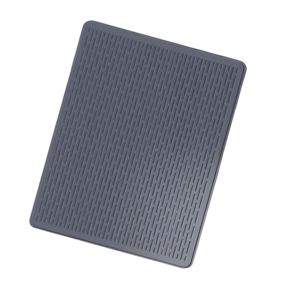 ACDANC Extra Large (27" by 20") heavy duty silicone dish drying mat Gray