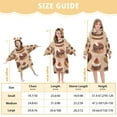 thumbnail image 4 of FORMRS Wearable Blanket Hoodie with Sleeves for Kids Cozy Flannel Sweatshirt, Creamy Cake, 4 of 7