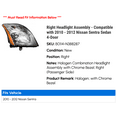 thumbnail image 2 of Right Headlight Assembly - Compatible with 2010 - 2012 Nissan Sentra Sedan 4-Door 2011, 2 of 2