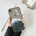 thumbnail image 5 of Case for iPhone XR 6.1 inch, Clear Soft Bumper Protective Retro Color Snow Mountain Moon Transparent Phone Case - Green, 5 of 5