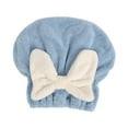 thumbnail image 4 of Hair Drying Towel Cap Hair Turban Wrap Gift Accessories Bathroom Hair Towel Super Absorbent Bath Towel Hair Dry Hat Cap for Curly Wet Hair Blue, 4 of 8