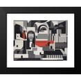 thumbnail image 2 of Victor Servranckx 24x19 Black Modern Framed Museum Art Print Titled - No. 46 - 1922, The&nbsp;Town (1922), 2 of 5