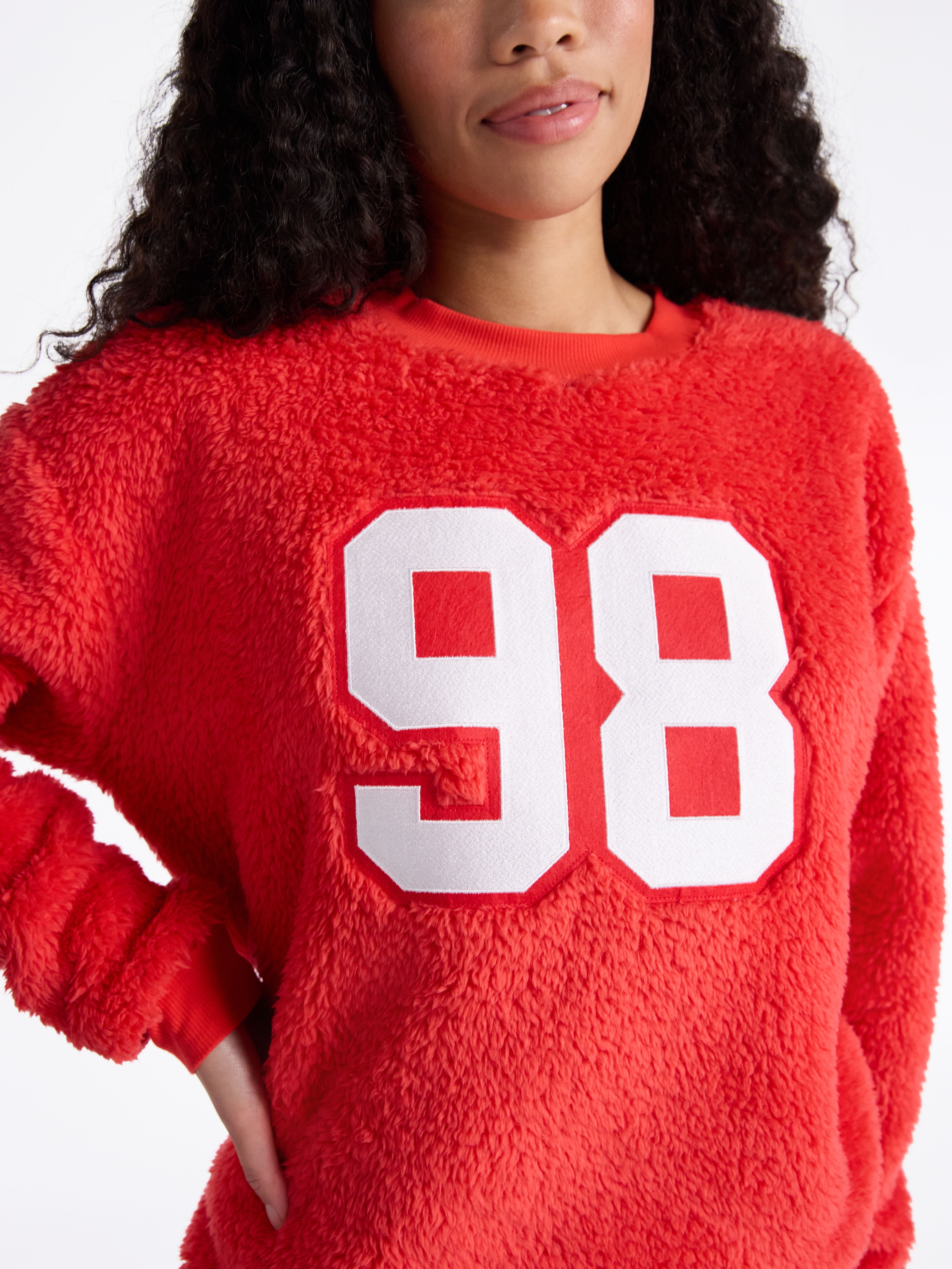 No Boundaries Sleepwear Teddy Fleece Pullover, Lightweight, Women’s