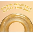 Blossomly 48 Inches Gold Glitter Tube Inflatable Swimming Pool Float ...