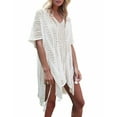 thumbnail image 3 of Swimsuit Cover Up for Women Crochet Sleeveless Tunic V Neck Bikini Beachwear Sheer Bathing Suit Coverups Alsol Lamesa, 3 of 6