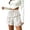 White, variant on Stylish Layered Shorts for Women Loose Elastic Waist Straight Leg Drawstring Casual Shorts