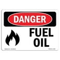 thumbnail image 1 of SignMission OS-DS-A-1218-L-2019 12 x 18 in. OSHA Danger Sign - Fuel Oil, 1 of 1
