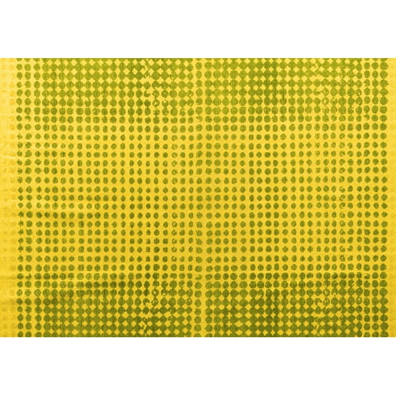 Ahgly Company Indoor Rectangle Abstract Yellow Modern Area Rugs, 8' x 12'