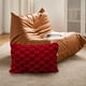 thumbnail image 5 of Funda de almohada de soporte lumbar de terciopelo de copo de nieve de color sólido para sofá de oficina y cojín de noche 30 cm x 50 cm, 5 of 7