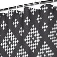 thumbnail image 3 of Black Geometric Diamond Dot Pattern Shower Curtain 72"x72" ,Bathroom Decorative Shower Curtains Set with 12 Hooks,Modern Waterproof Washable Shower Curtain, 3 of 6