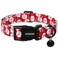 thumbnail image 1 of Collar para perro DOGWONG XL de algodón, Navidad, rojo, Papá Noel, 1 of 6