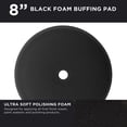 thumbnail image 1 of TCP Global 8" Black Extra Fine Foam Finishing Grip Pad Final Buff Polish Wax - Hook & Loop, 1 of 1