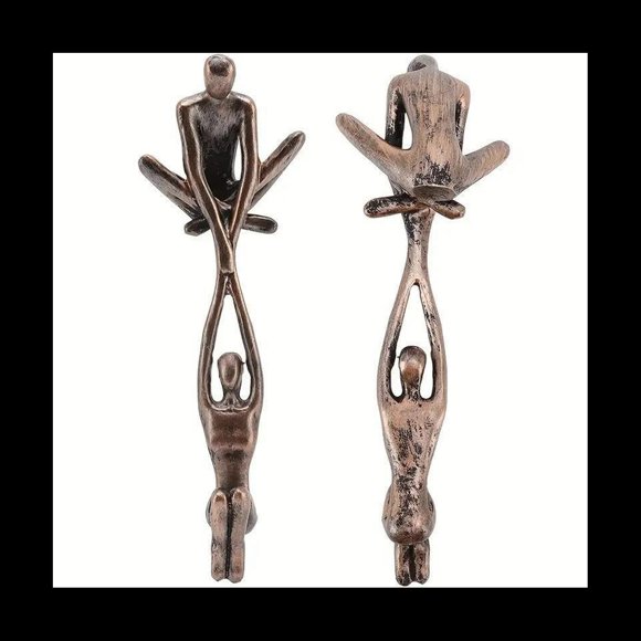 Lover Sculpture Ornament Man Lifting Woman Figurine Lover Dancing Figurine Couple Dancing Statue Abstract Art,1 x Lover Sculpture Ornament