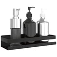 thumbnail image 3 of vidaXL Shower Shelf Matt Black 11.8"x3.9"x2.4" Brushed 304 Stainless Steel, 3 of 7