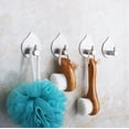 thumbnail image 6 of 4pcs Water Drop Type J Type Hook Hanger Wall Mounted Kitchen Bathroom Suction Wall Hooks, 6 of 8