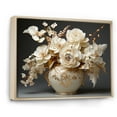 thumbnail image 2 of Designart "Elegance In White And Gold Hydrangea VII" Hydrangea Floater Framed Wall Art Prints, 2 of 5