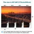 thumbnail image 3 of Peel and Stick Wallpaper new 6th Street Bridge viaduct Los Angeles downtown city skyline Modern Art Wall Mural Decor Self Adhesive and Removable 69in x 98in, 3 of 8
