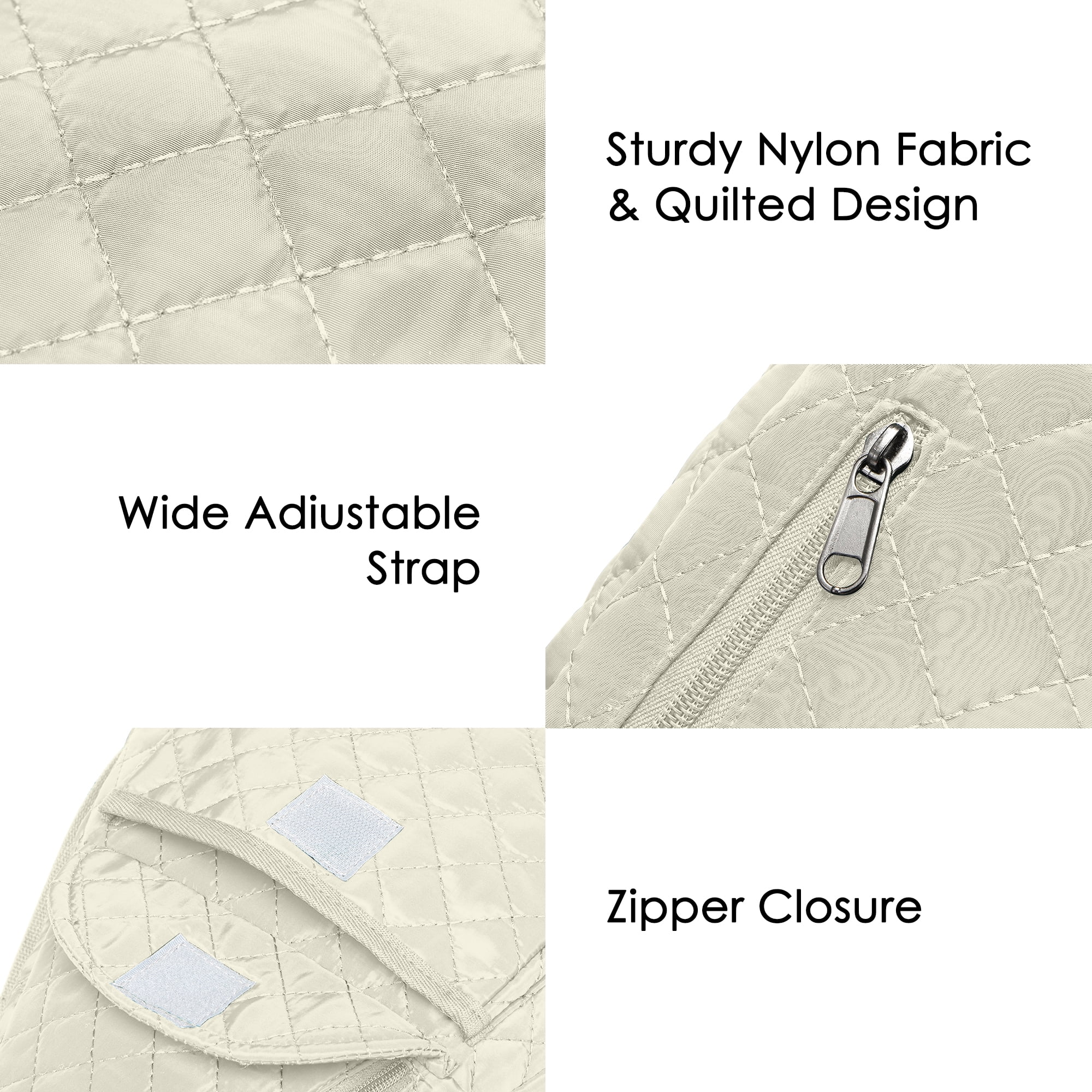 2-Piece Unisex Quilted Nylon Sling Bag Set – Large-Capacity Crossbody Bags with Chest & Shoulder Wear Options, Ideal for Travel, Hiking, Work & Commute