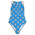 thumbnail image 3 of Hello Kitty Women's One Piece Swimsuit High Neck Tummy Control Swimwear Bathing Suit, 3 of 7
