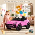 thumbnail image 6 of Lamborghini 12V Ride On Car for Kids, Electric Car with Remote Control, Music Player, Lights, Powered Ride On Toys for 3+ Years Olds Girls Boys, 6 of 7