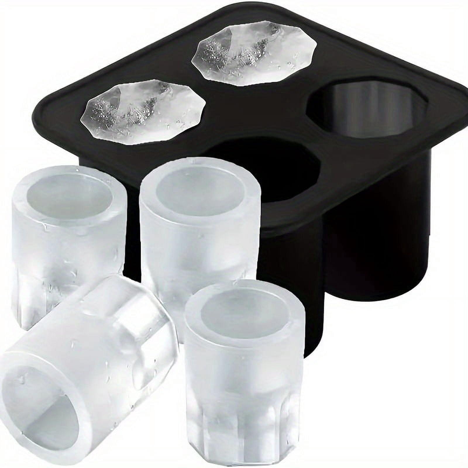 4 Cup Shape Silicone Ice Cube Mold Shot Glass Ice Mould Ice Cube Tray Summer Bar Party Beer Ice Cocktail Cold Drinking Tools