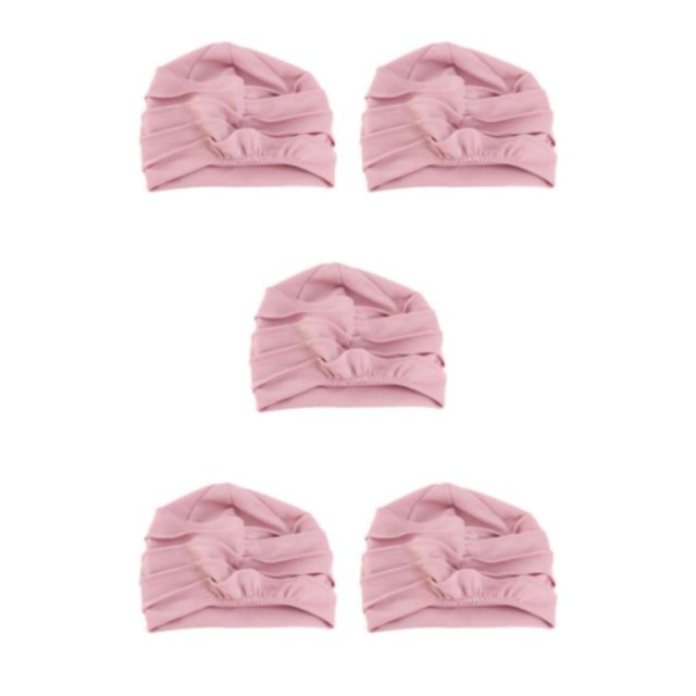 mmirethe Bonnet de Nuit en Coton Doux et Extensible pour la Perte de Cheveux Rose 56-58cm 5Set