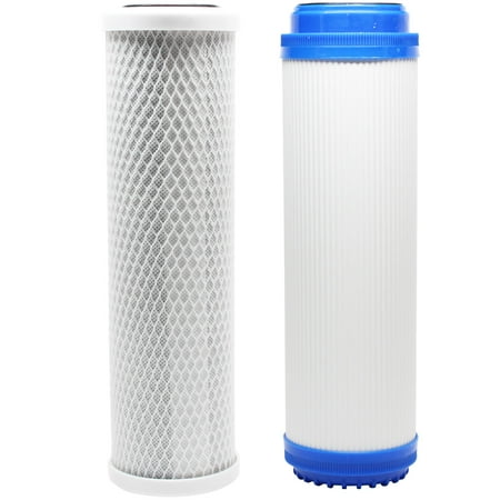 

Replacement Filter Kit for H2O Distributors H2O-RUS-200 RO System - Includes Carbon Block Filter & Granular Activated Carbon Filter - Denali Pure Brand