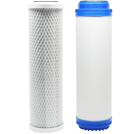 Replacement Filter Kit for American Plumber WLCS-1000 RO System - Includes Carbon Block Filter & Granular Activated Carbon Filter - Denali Pure
