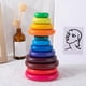 thumbnail image 4 of 12 piezas de bloques de colores arcoíris, juego de equilibrio y apilamiento, rompecabezas educativo plano 12pcs arco iris, 4 of 5
