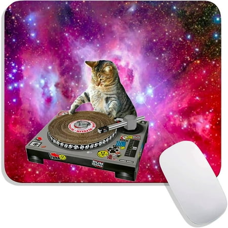 Funny DJ Cat Mouse Pad, Red Galaxy Backbround Mouse Pad, Mouse Mat Square  Waterproof Mouse Pad Non-Slip Rubber Base | Walmart Canada