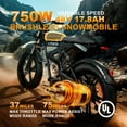 thumbnail image 3 of AK2 Electric Dirt Bike for Adults Peak 1000W 48V 17.8AH Top Speed 34MPH 75Miles Long Range Motor Motorcycle，Double Disc Brake,20*4.0 Fat Tire Off-road E-Bike, 3 of 14